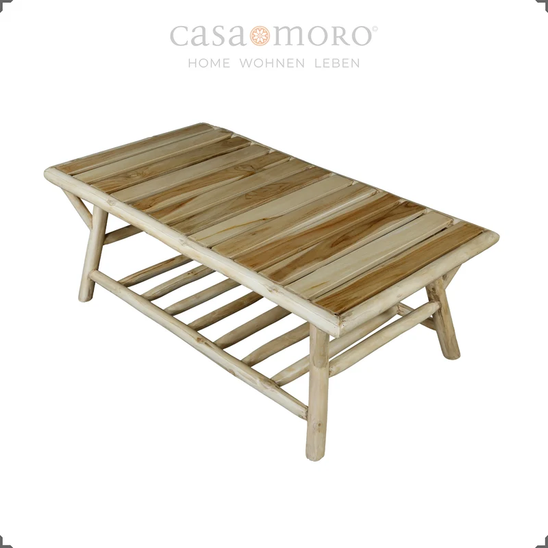 Table basse rectangulaire en bois