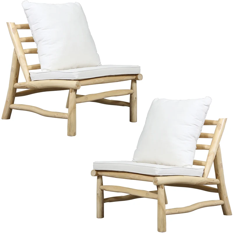Ensemble de 2 fauteuils – Salon pour l'extérieur et l'intérieur