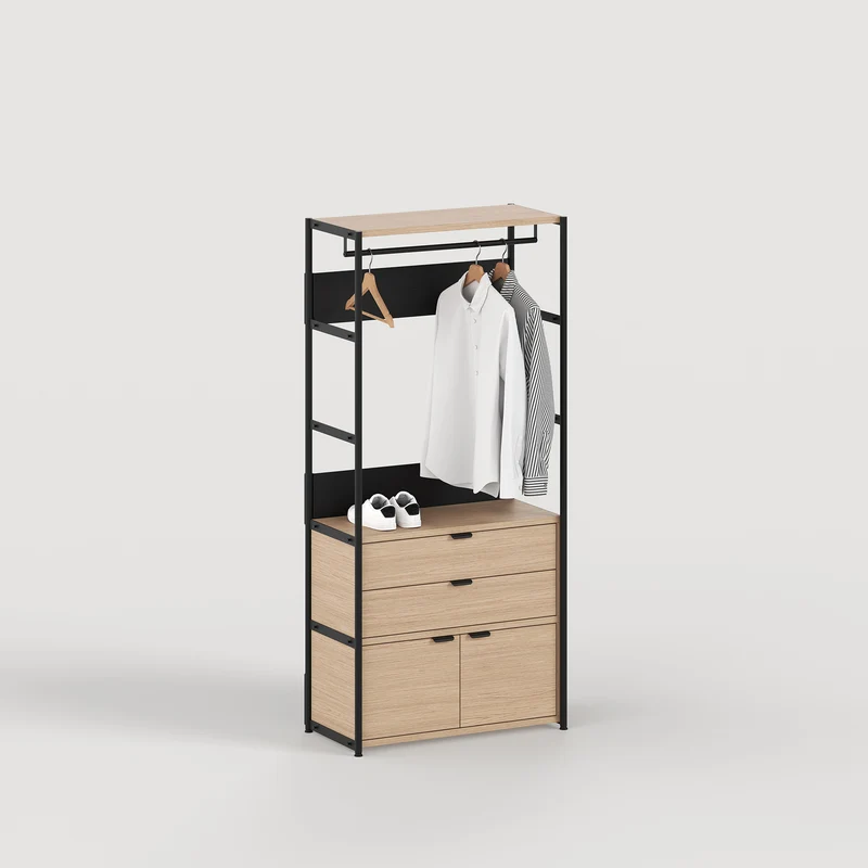 Penderie UNIT - H180 à 215 x L84cm - bois éco-certifié