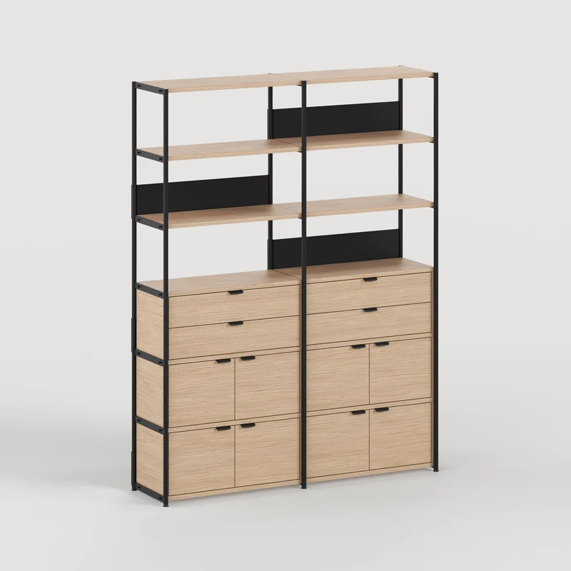 Etagère UNIT - H180 à 215 x L164cm - bois éco-certifié