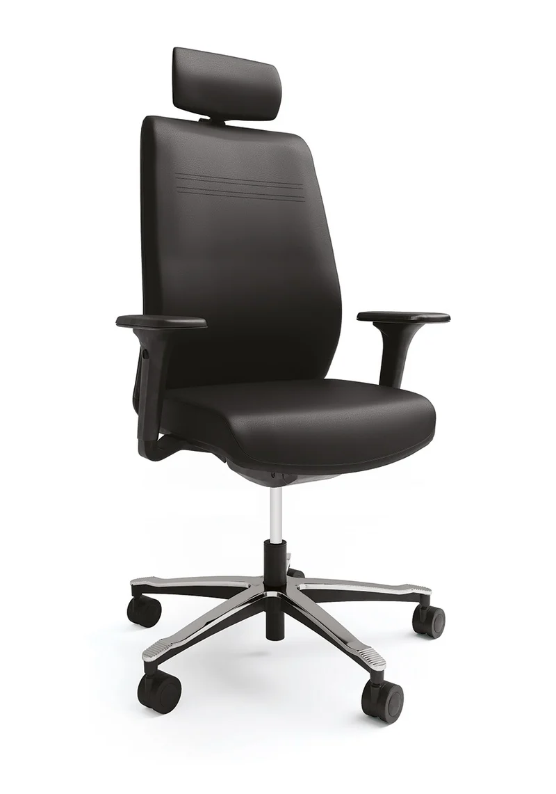 Chaise de direction ergonomique en cuir TheBoss
