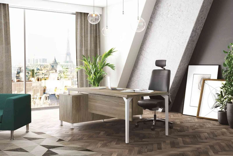 Chaise de direction ergonomique en cuir TheBoss