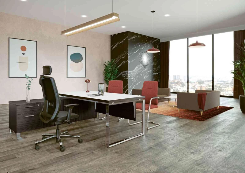 Chaise de direction ergonomique en cuir TheBoss