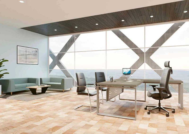 Chaise de direction ergonomique en cuir TheBoss