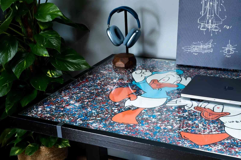 Plateau tableau peint sur-mesure