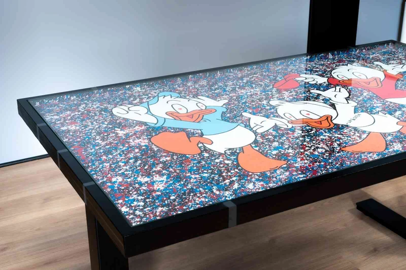 Plateau tableau peint sur-mesure
