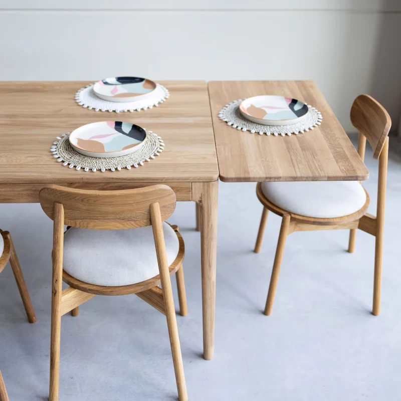 Table à manger extensible en chêne massif BERGAMO | NordicStory