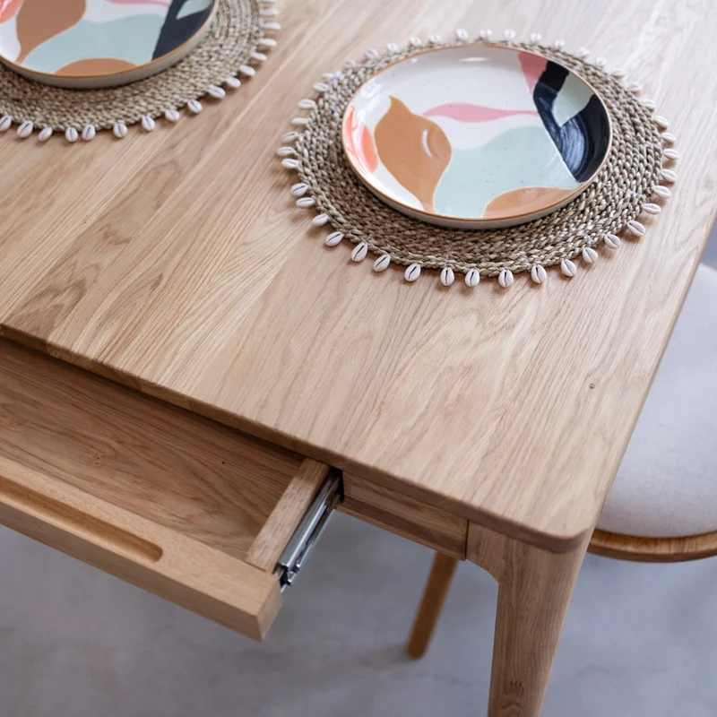 Table à manger extensible en chêne massif BERGAMO | NordicStory