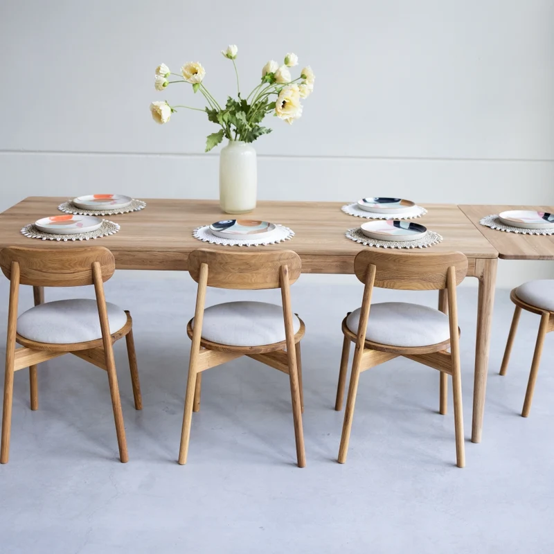 Table à manger extensible en chêne massif BERGAMO | NordicStory