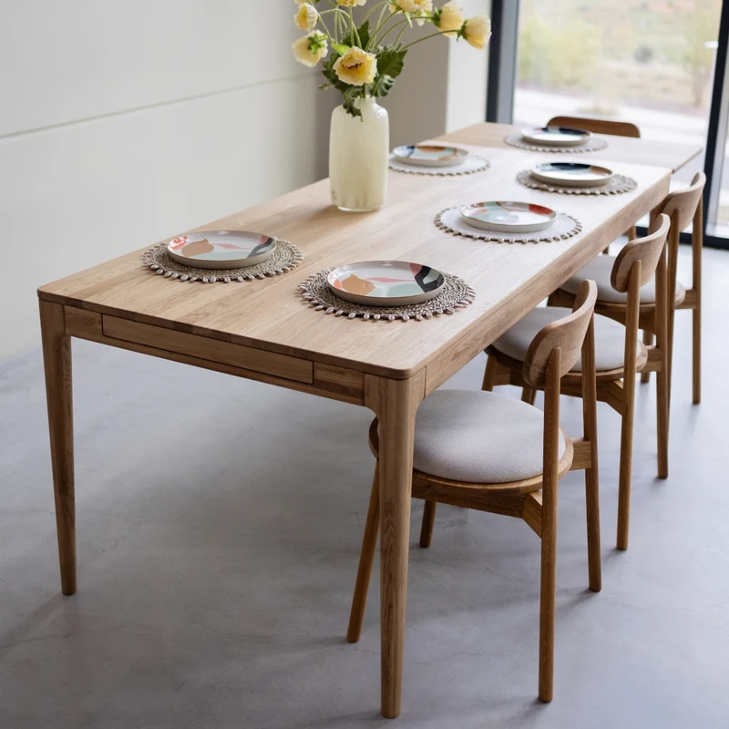 Table à manger extensible en chêne massif BERGAMO | NordicStory