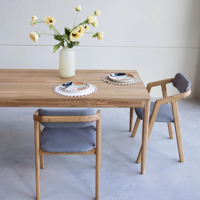 Table à manger extensible en chêne massif BERGAMO | NordicStory
