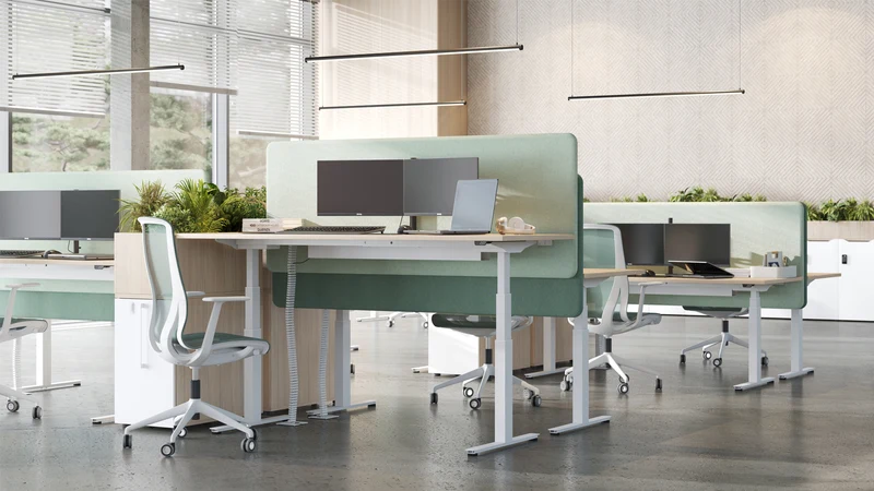 Bureau électrique avec mémoires de positions