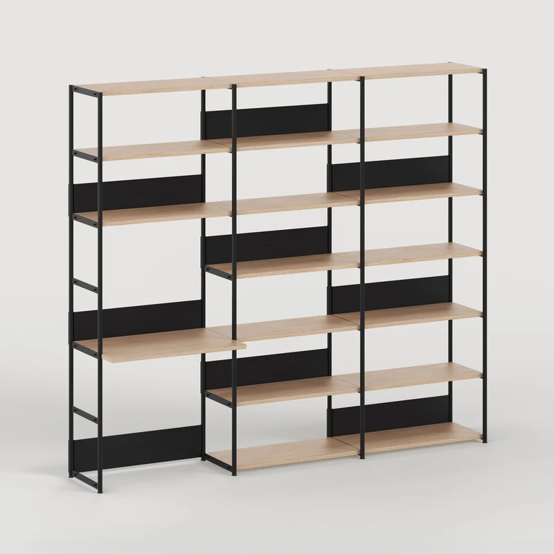 Etagère bureau UNIT - H180 à 215 x L244cm - bois éco-certifié