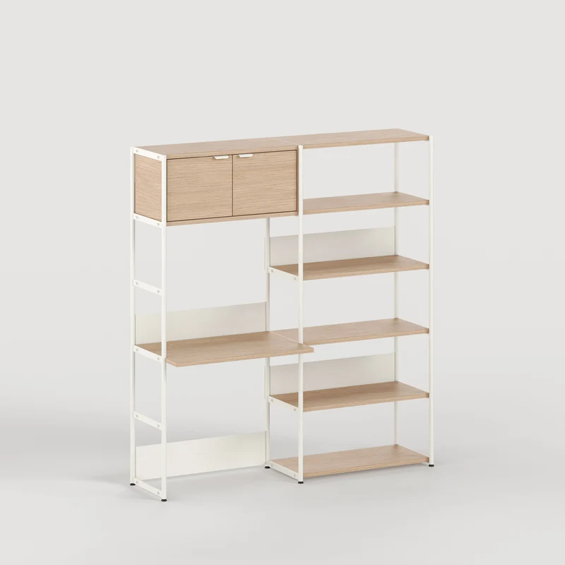 Etagère bureau UNIT - H180 à 215 x L164cm - bois éco-certifié