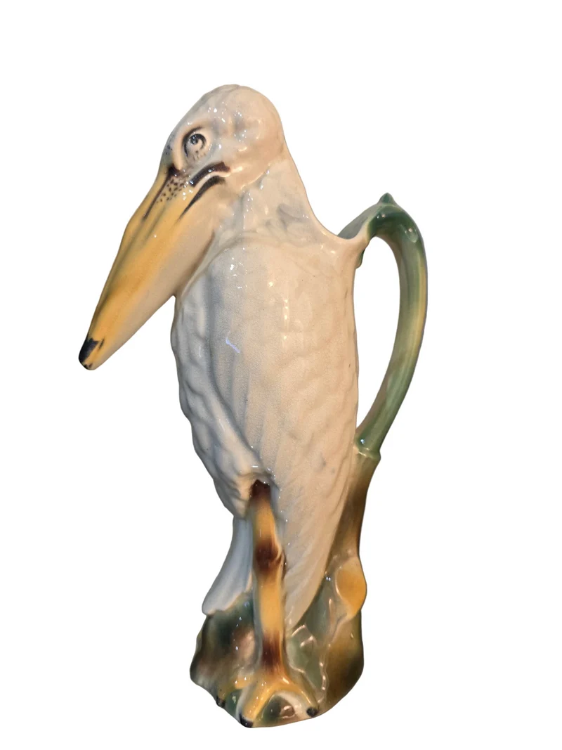 Pichet naturaliste “Marabout” Faïencerie Keller & Guérin – Saint-Clément Fin XIXe siècle (circa 1885-1895)