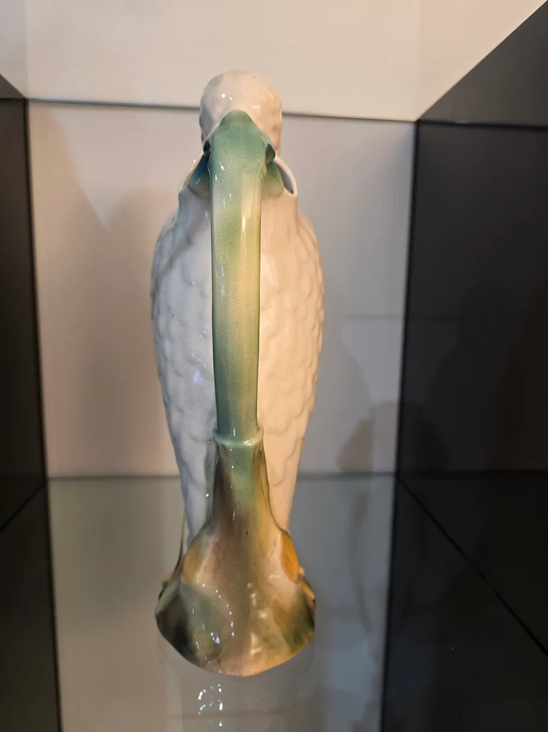 Pichet naturaliste “Marabout” Faïencerie Keller & Guérin – Saint-Clément Fin XIXe siècle (circa 1885-1895)
