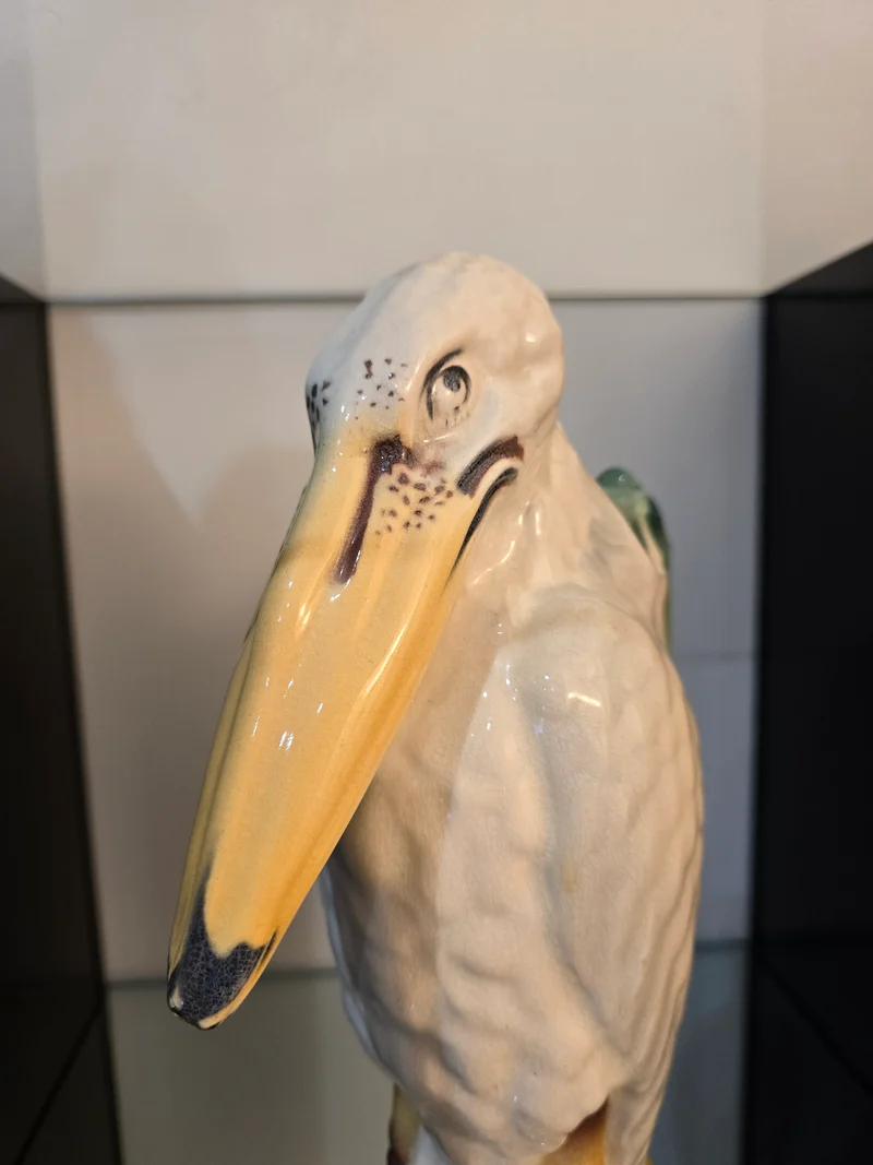 Pichet naturaliste “Marabout” Faïencerie Keller & Guérin – Saint-Clément Fin XIXe siècle (circa 1885-1895)