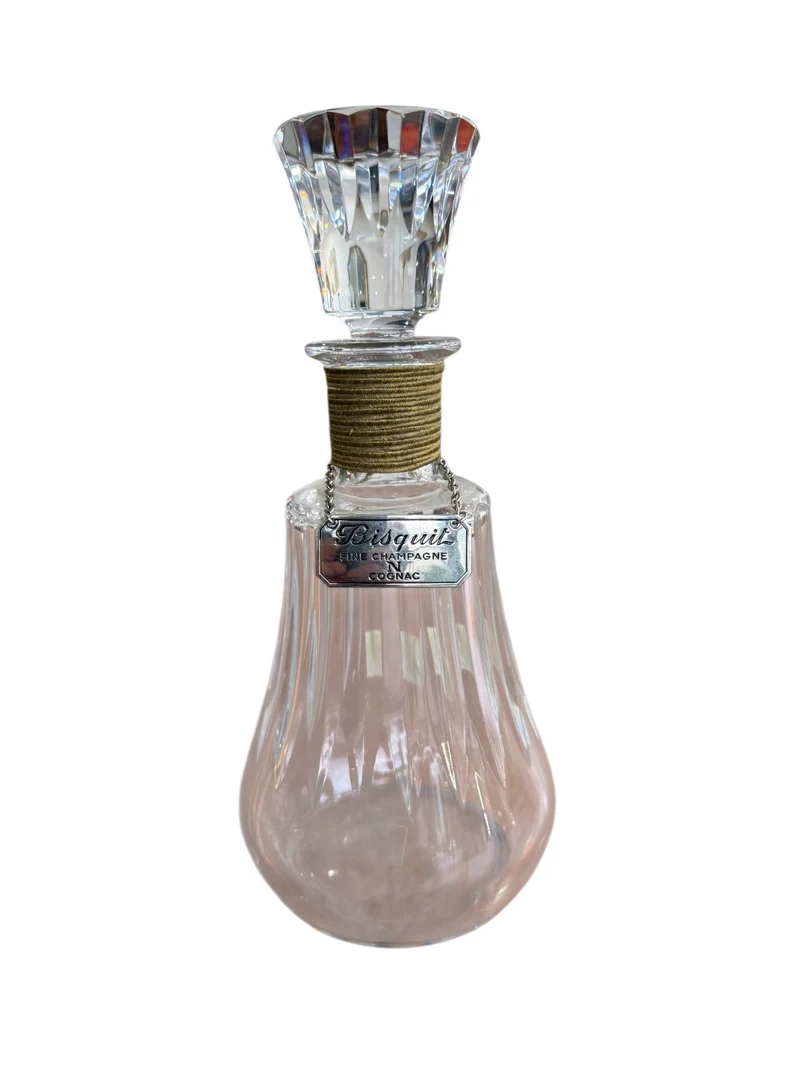 Carafe en cristal Baccarat pour Cognac Bisquit Fine Champagne – 26 cm – Modèle à côtes verticales