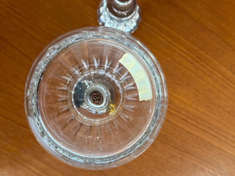 Carafe en cristal Baccarat pour Cognac Bisquit Fine Champagne – 26 cm – Modèle à côtes verticales
