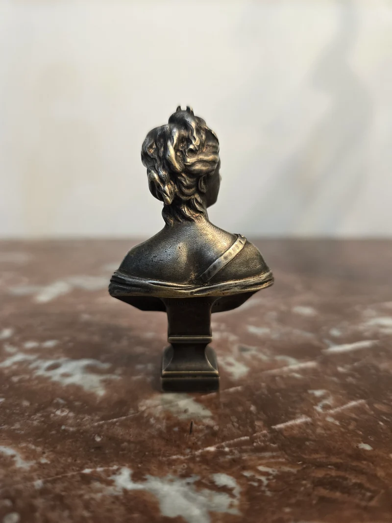 Sceau en bronze argenté - signé houdon - Buste de Diane - Fonderie Susse Frères Paris XIXe siècle
