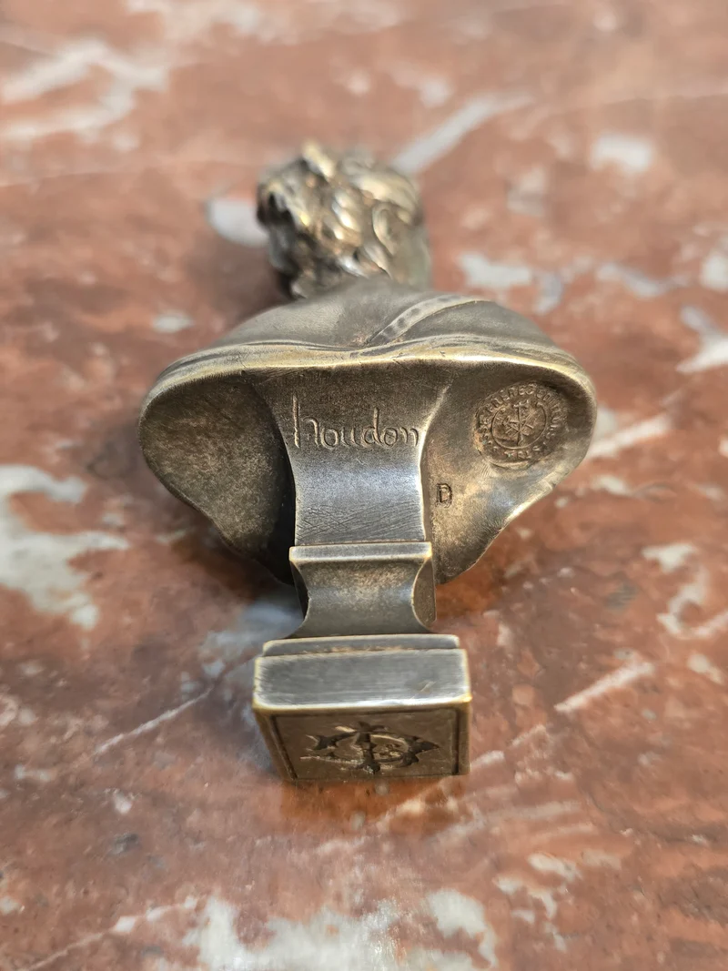 Sceau en bronze argenté - signé houdon - Buste de Diane - Fonderie Susse Frères Paris XIXe siècle