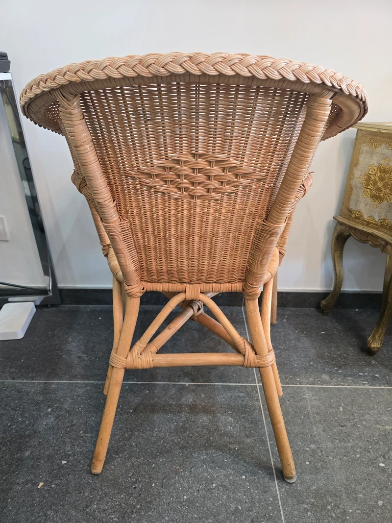Paire de fauteuils en rotin tressé – Vintage