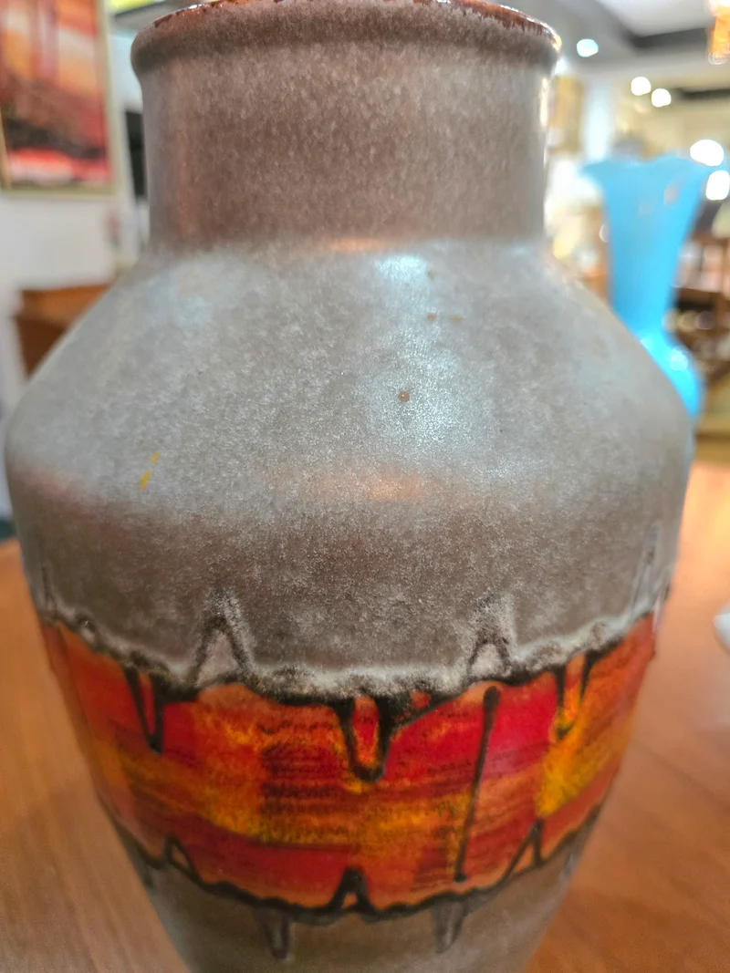 Vase allemand Fat Lava – Céramique émaillée – Germany, années 1960–1970