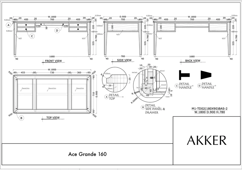 Ace Grande 180 Zwart