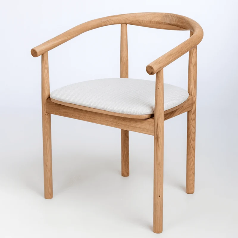 Lot de 2 ou 4 chaises en chêne massif rembourrées Lea | NordicStory