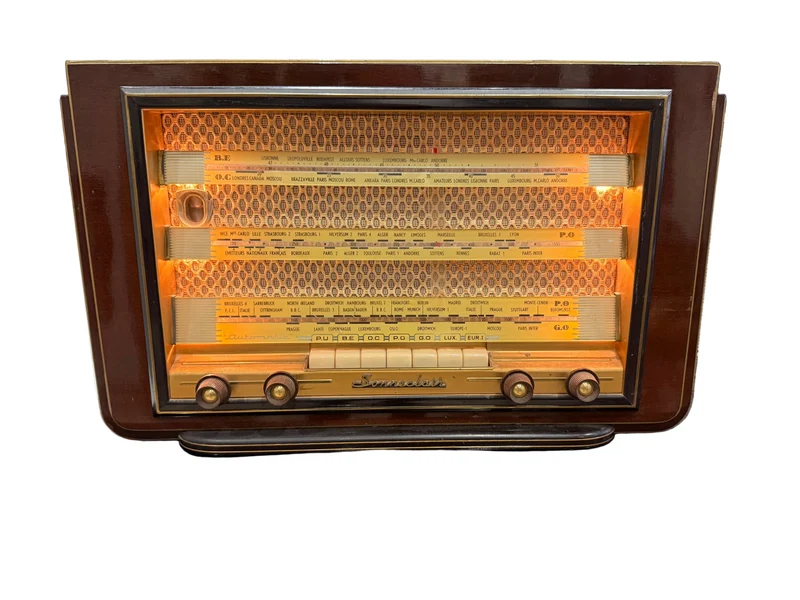 Radio TSF vintage SONNECLAIR à lampes – Multibandes – France – Années 1950