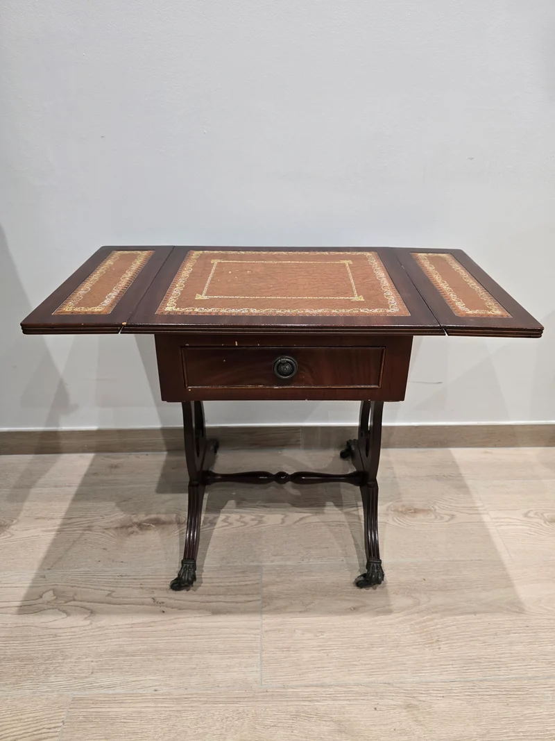 Table d’appoint ancienne à abattants – Style anglais Regency