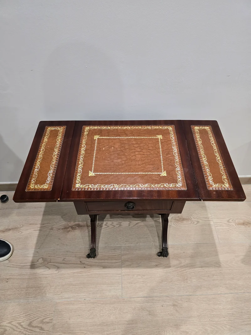 Table d’appoint ancienne à abattants – Style anglais Regency