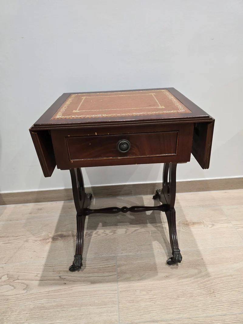 Table d’appoint ancienne à abattants – Style anglais Regency