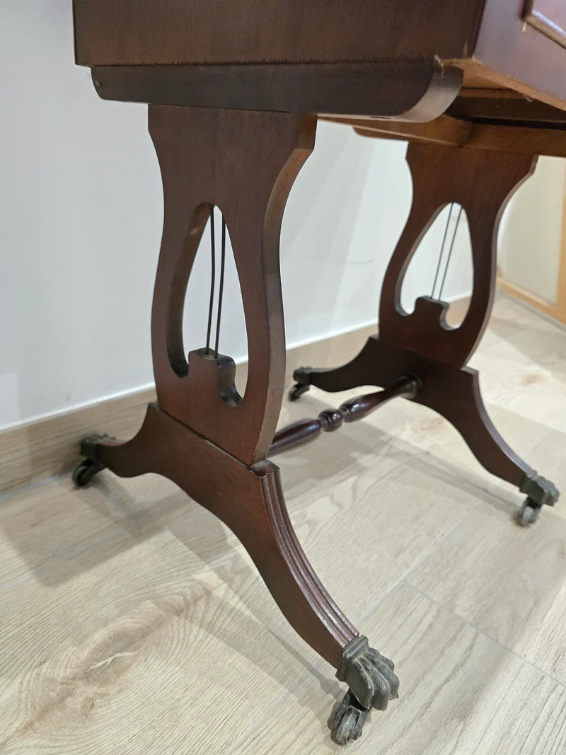 Table d’appoint ancienne à abattants – Style anglais Regency