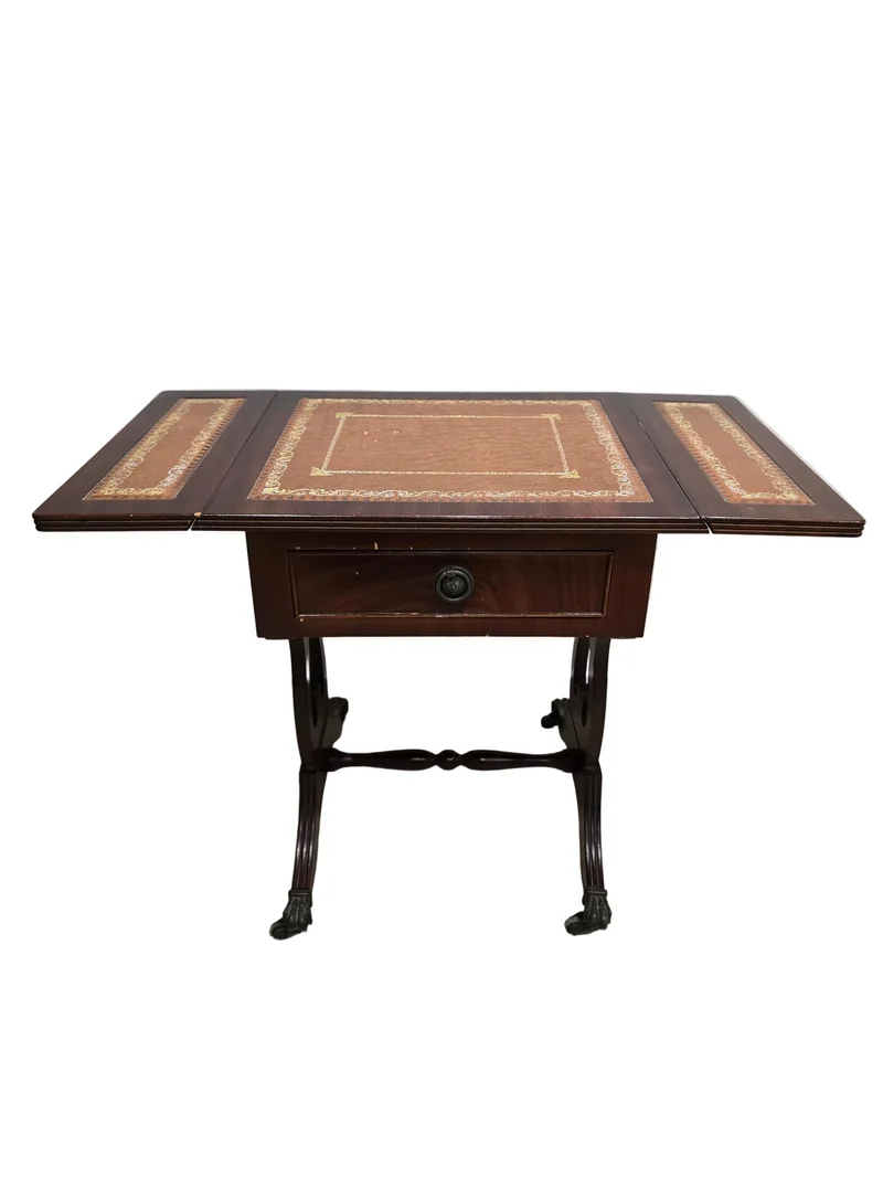 Table d’appoint ancienne à abattants – Style anglais Regency