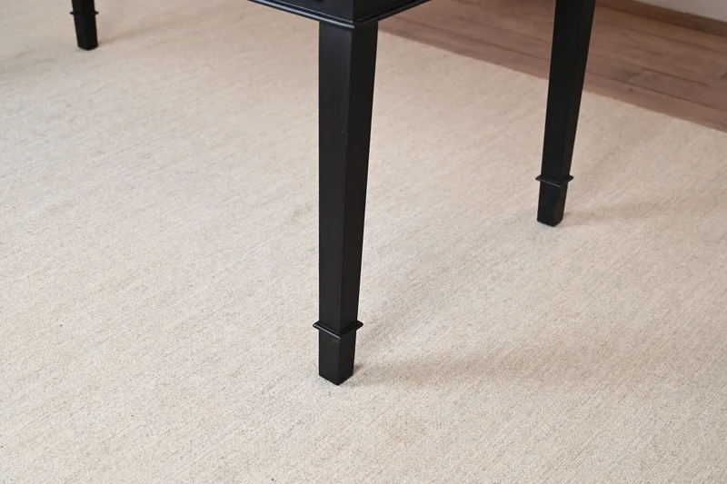 York 160x80 - klassieke Engelse schrijftafel - Zwart- Messing grepen