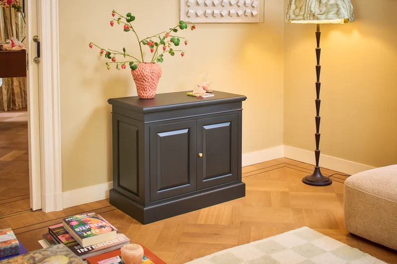 Sidetable Gesloten Amber Gouden grepen