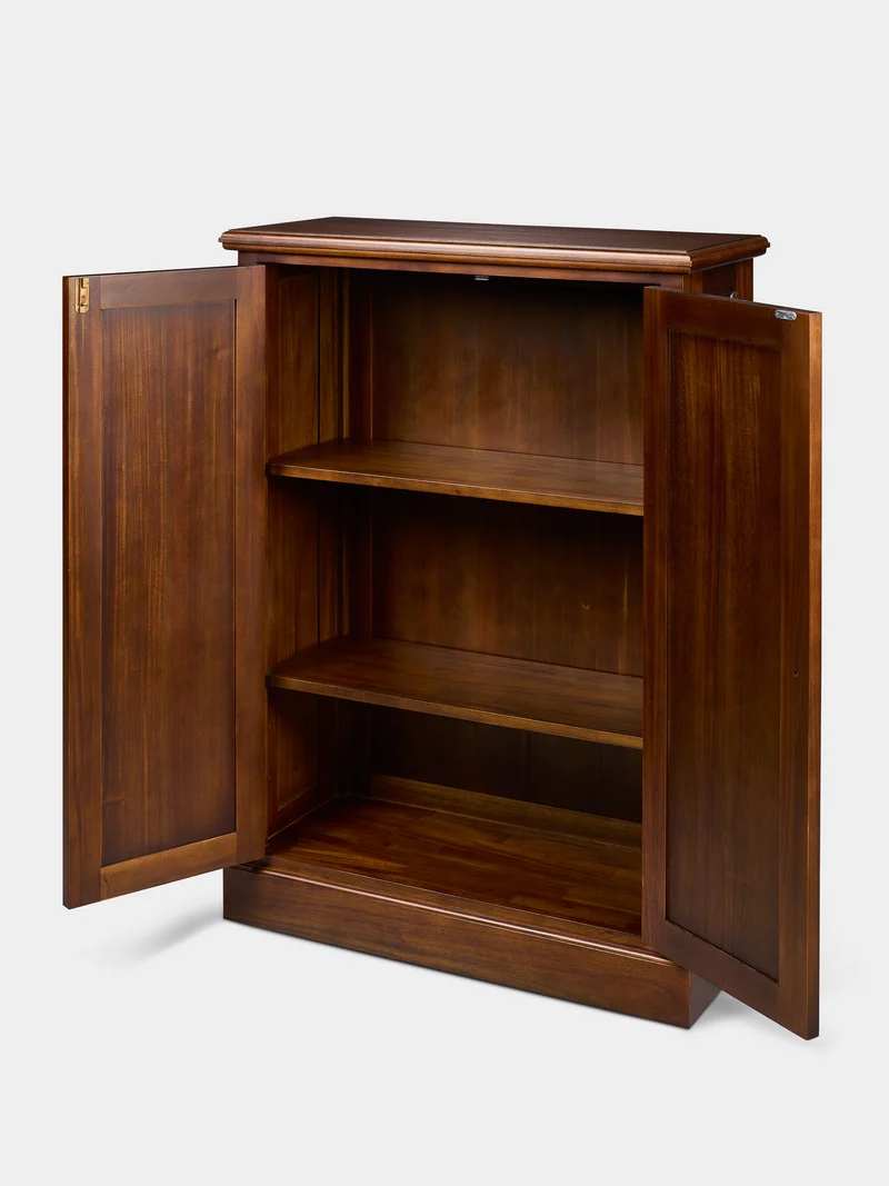 Kleine Boekenkast Gesloten Walnoot