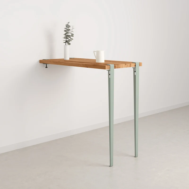 Table haute murale TIPTOE - bois ancien recyclé