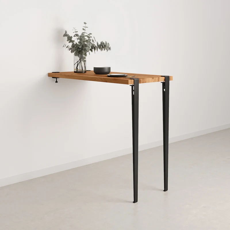 Table haute murale TIPTOE - bois ancien recyclé