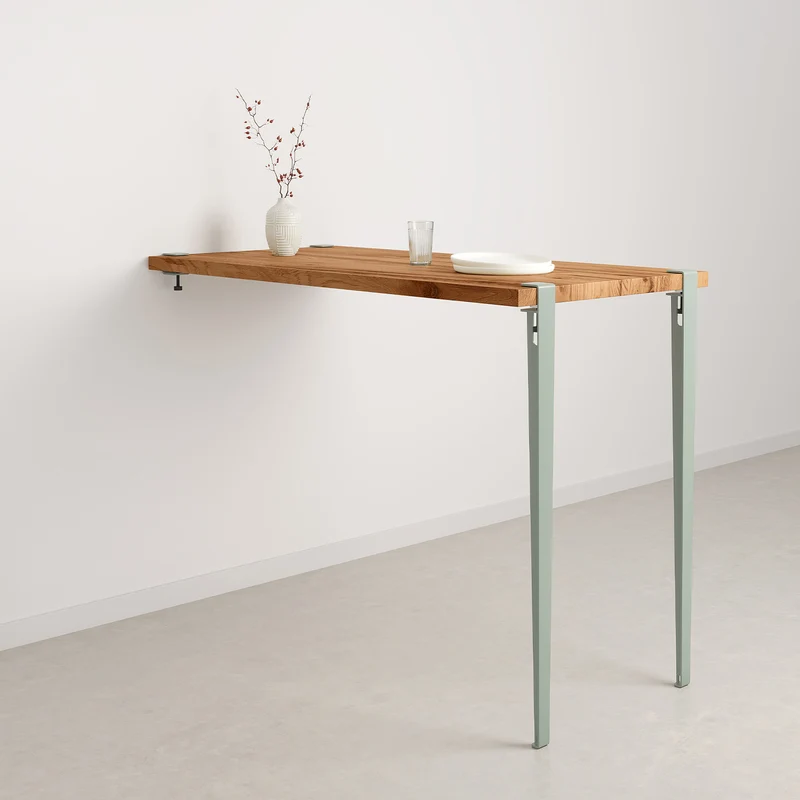 Table haute murale TIPTOE - bois ancien recyclé