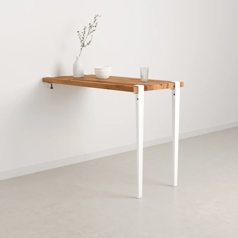Table haute murale TIPTOE - bois ancien recyclé