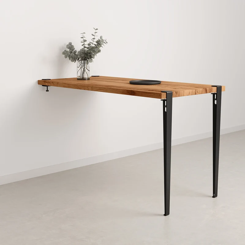 Table haute murale TIPTOE - bois ancien recyclé