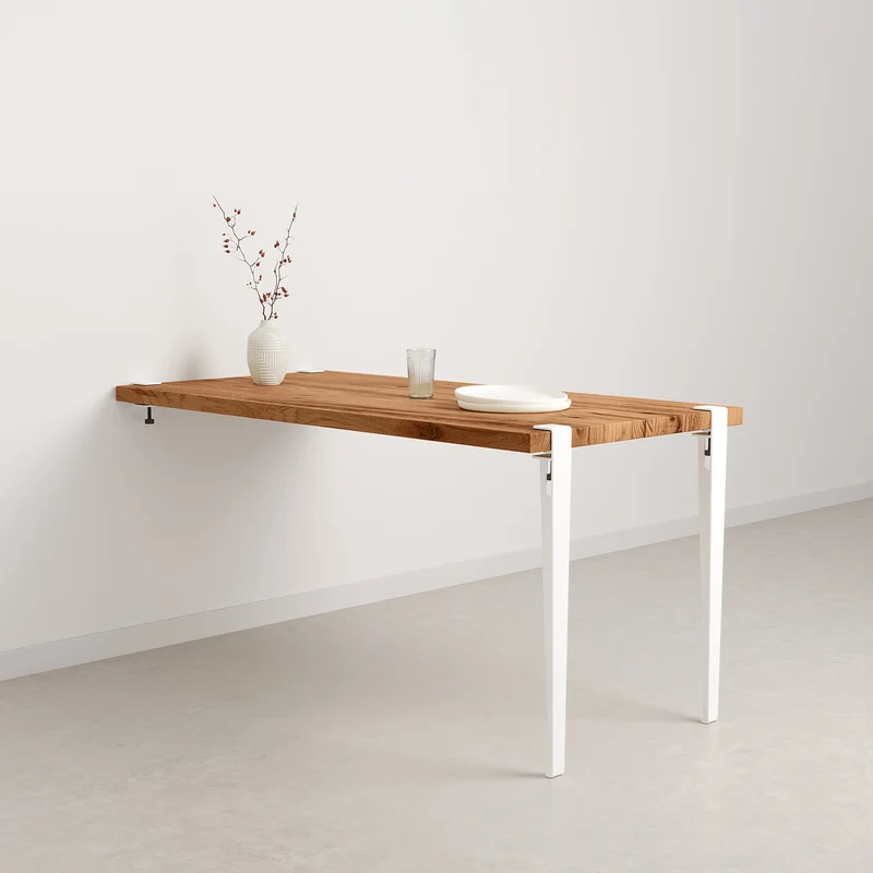 Table à manger murale TIPTOE - bois ancien recyclé