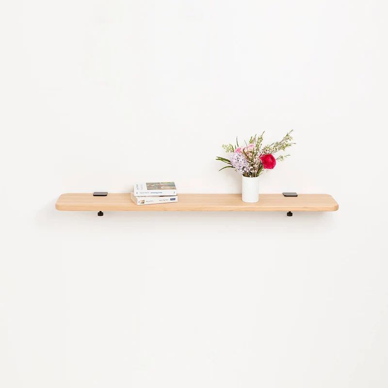 Etagère murale BRACKET - chêne massif - 60 à 150cm