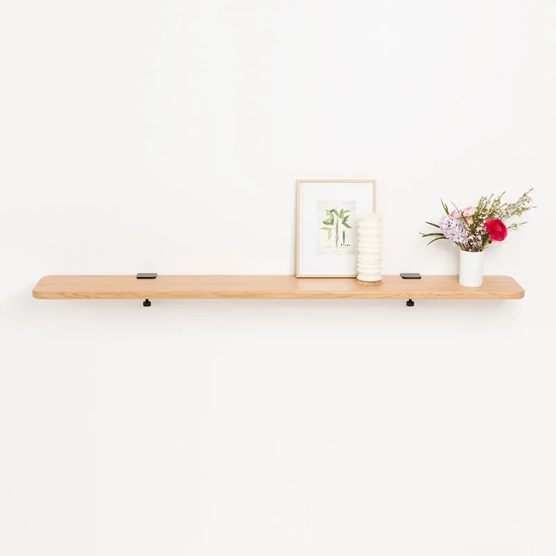 Etagère murale BRACKET - chêne massif - 60 à 150cm