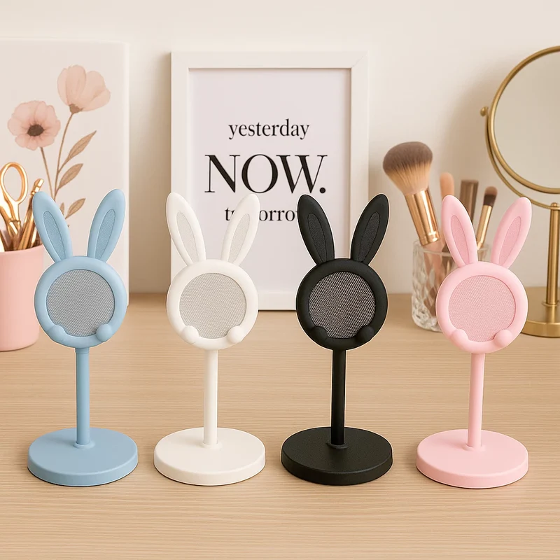 Support Téléphone Bureau Lapin – Mignon, Pratique et Réglable