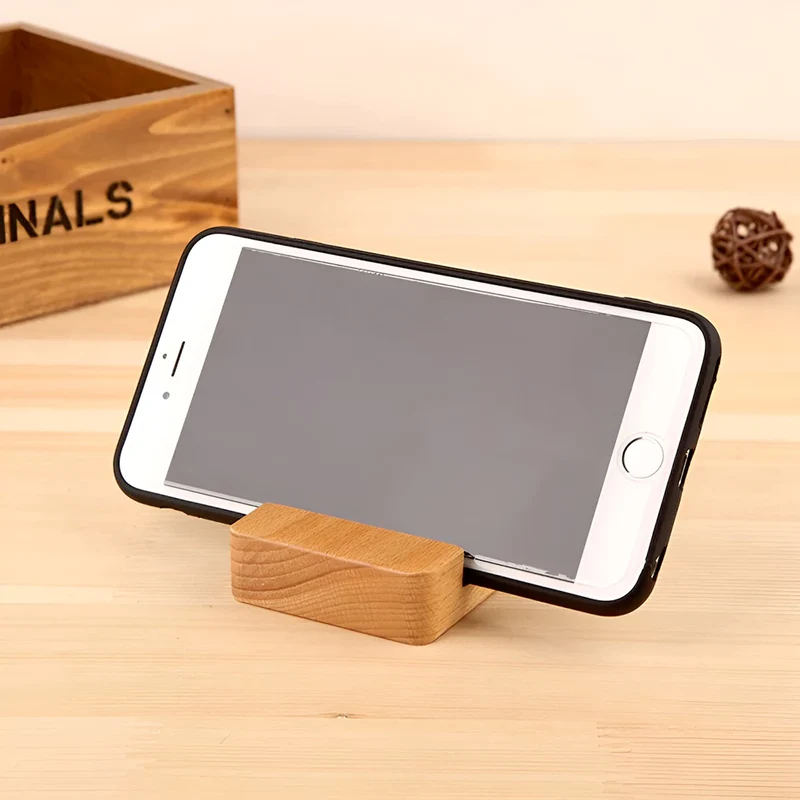 Support Telephone en Bois Réversible