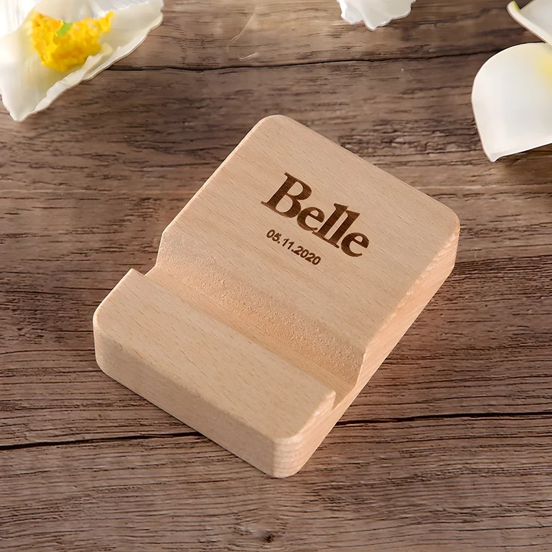 Support Telephone en Bois Personnalisé