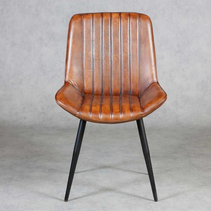 Chaise de salle à manger en cuir
